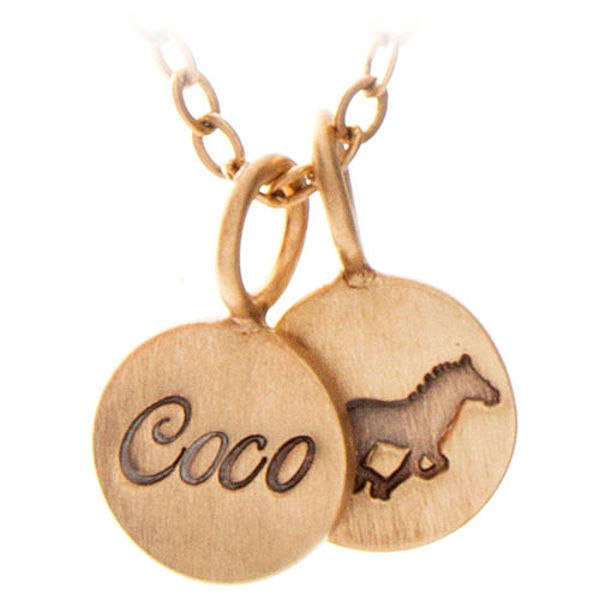 Picture of 14K Gold 3/8" Charm Necklace