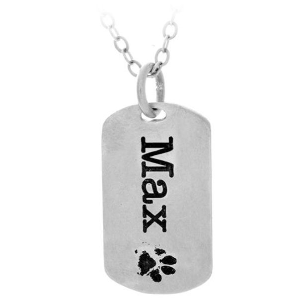 Picture of Silver Dog Print Charm